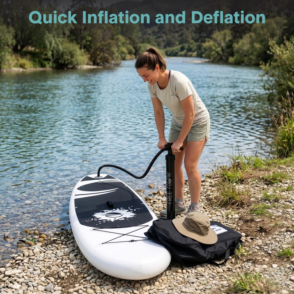 Serenelife SUP Board aufblasbar 10'6" 3 Finnen Set