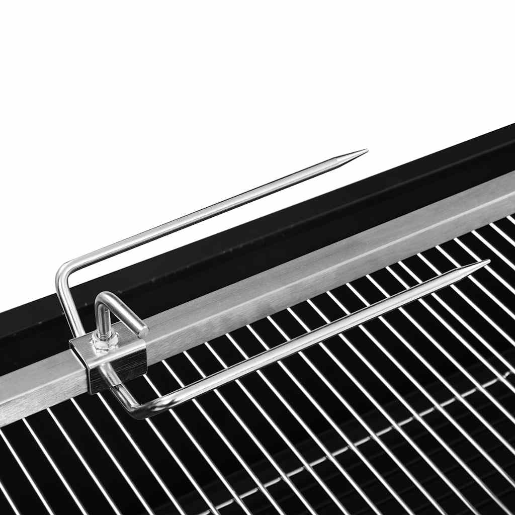 vidaXL Heim & Garten BBQ Rotisserie Grill Drehspieß Edelstahl