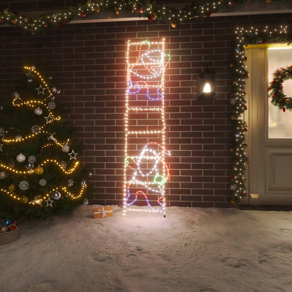 vidaXL Heim & Garten LED Weihnachtsmann Leiter 200 cm