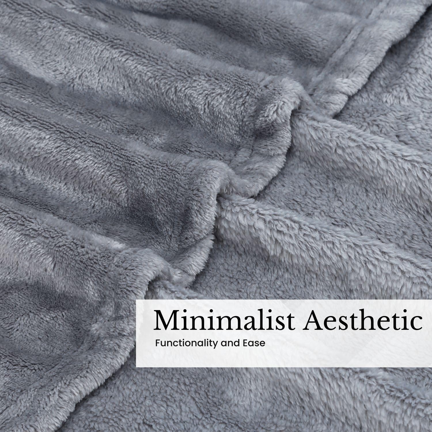 Intirilife Kuscheldecke Stein Grau 200x150 cm Fleece
