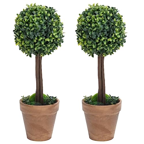 vidaXL Heim & Garten Künstlicher Buchsbaum Kugel 33cm Topf Grün