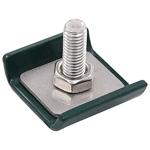vidaXL Heim & Garten Gittermattenverbinder Grün 25 Sets Stahl