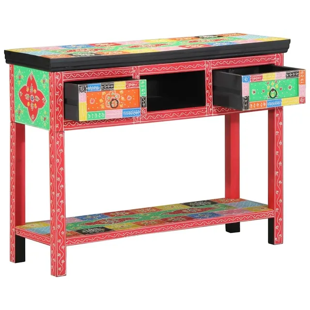 vidaXL Konsolentisch Mehrfarbig 100x30x77 cm Mangoholz