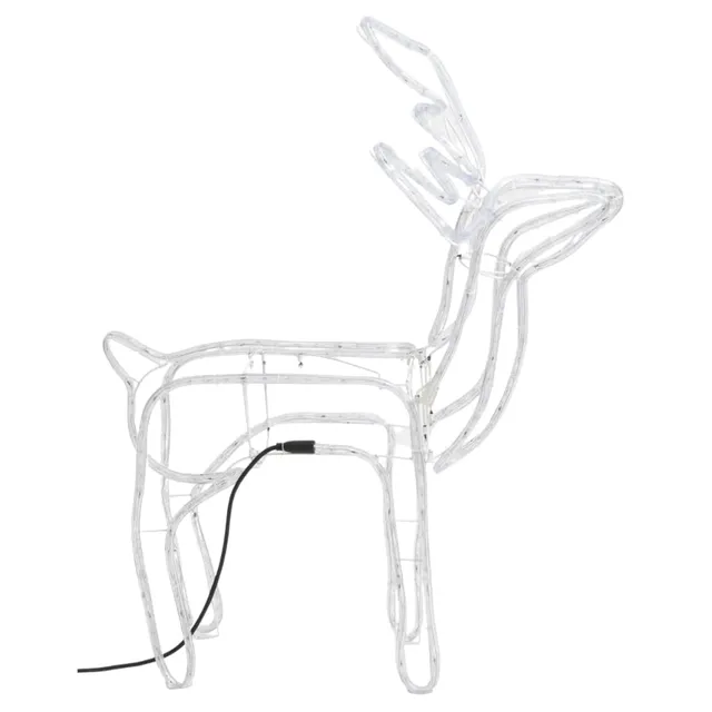 vidaXL Heim & Garten Rentier Silhouetten Leuchtfigur kaltweiß 76x42x87 2Stk