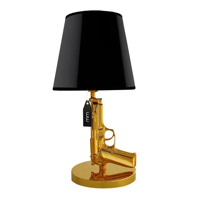 Mikamax Lifestyle Golden Gun Lampe Tischlampe gold 45 cm