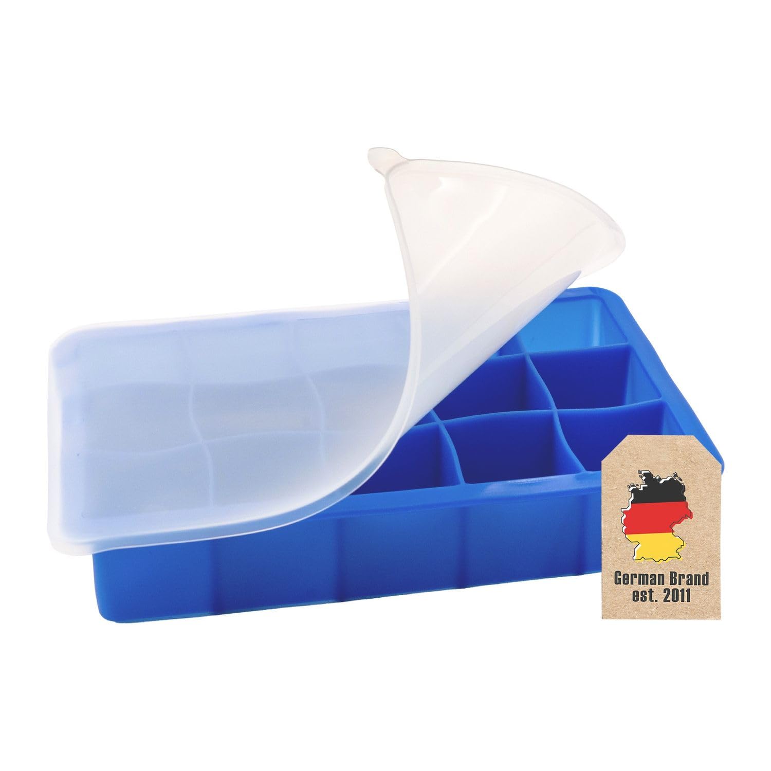 Intirilife Eiswürfelform Silikon Schwarz 15 Fächer 3,5 cm
