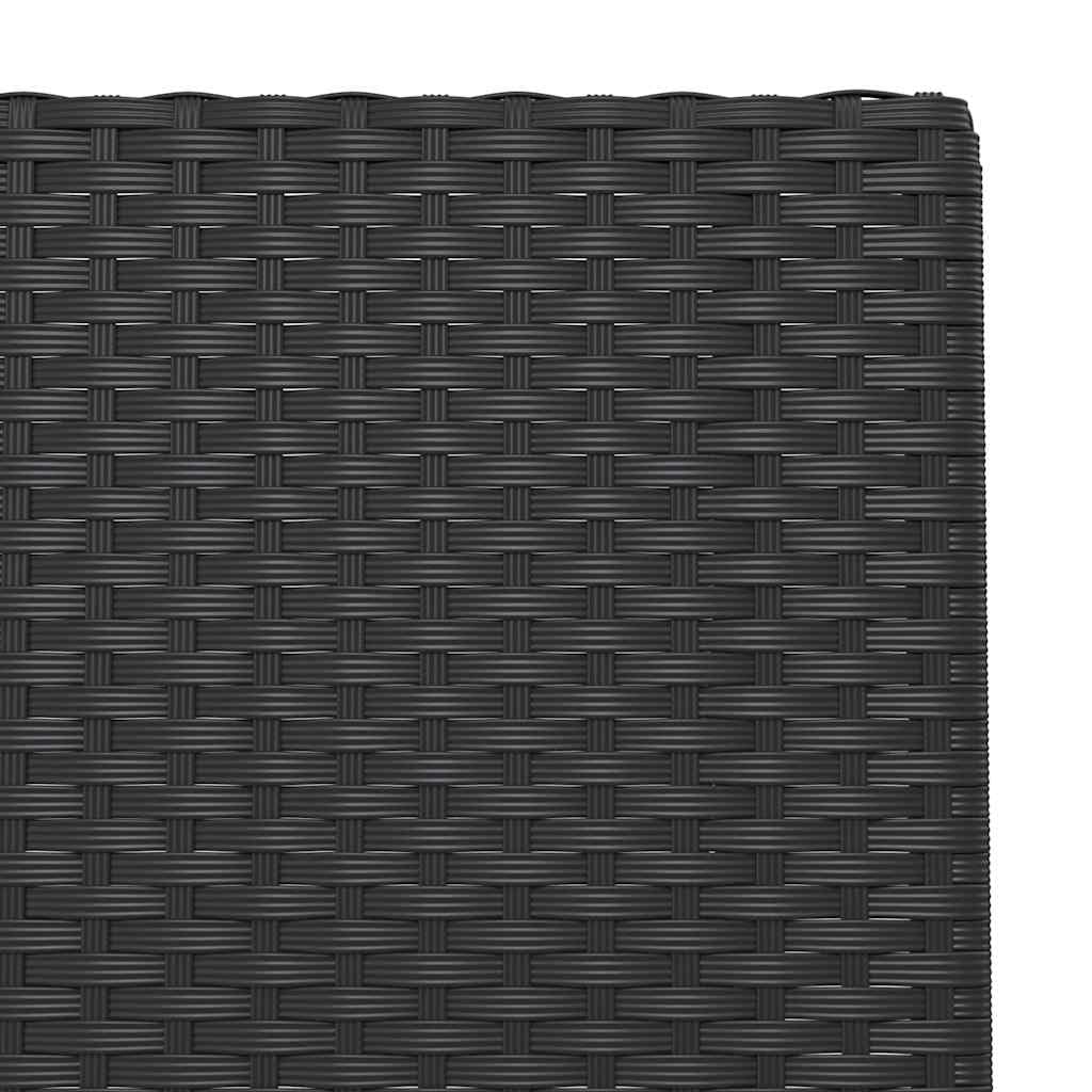 vidaXL Bistro-Set Schwarz 3-tlg Poly Rattan klappbar