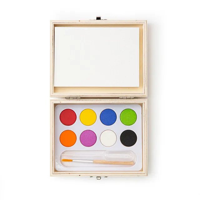 Kikkerland Huckleberry Malkasten Aquarell 8 Farben A7