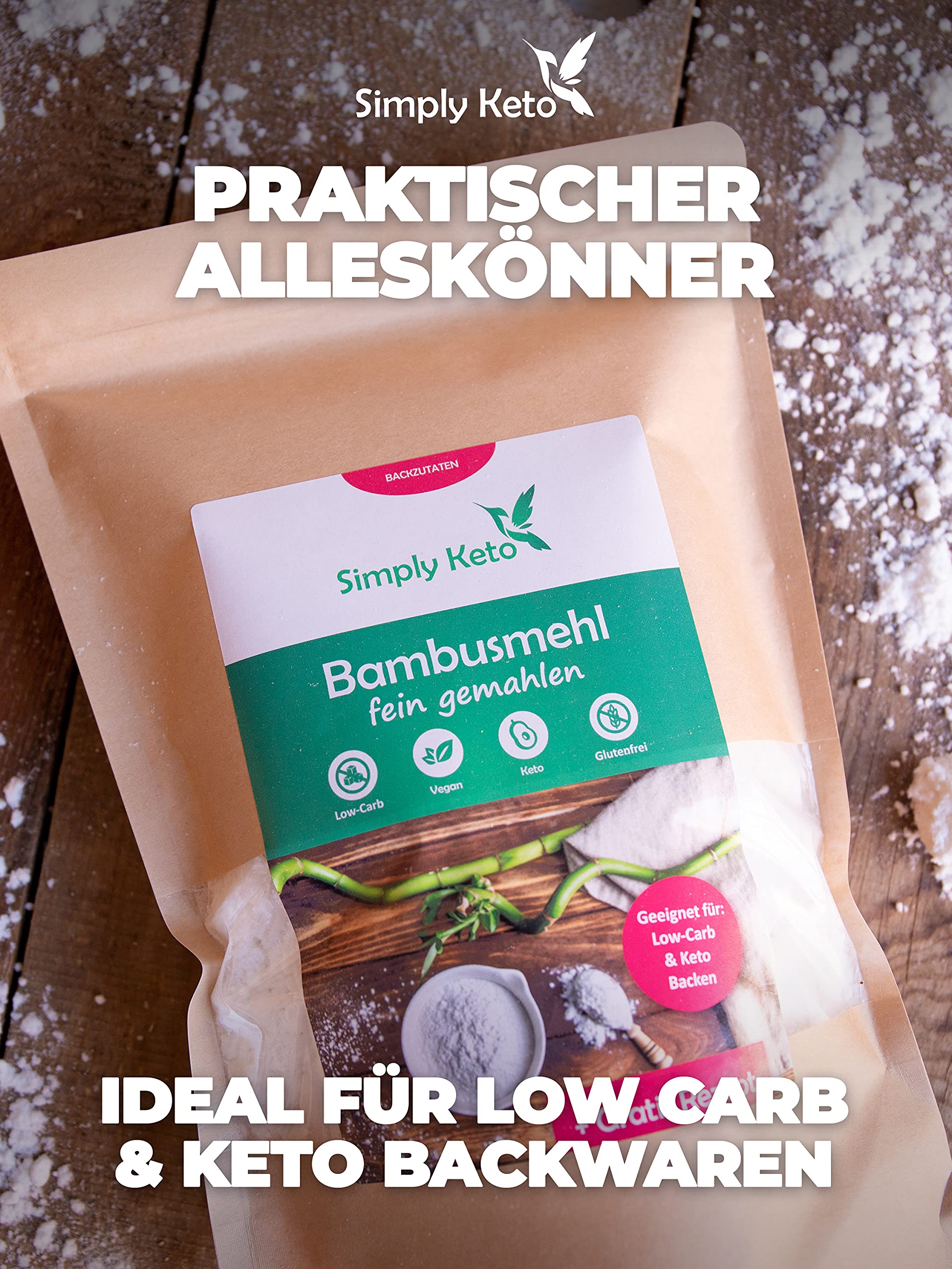 Simply Keto Bambusmehl 300g Low Carb glutenfrei vegan