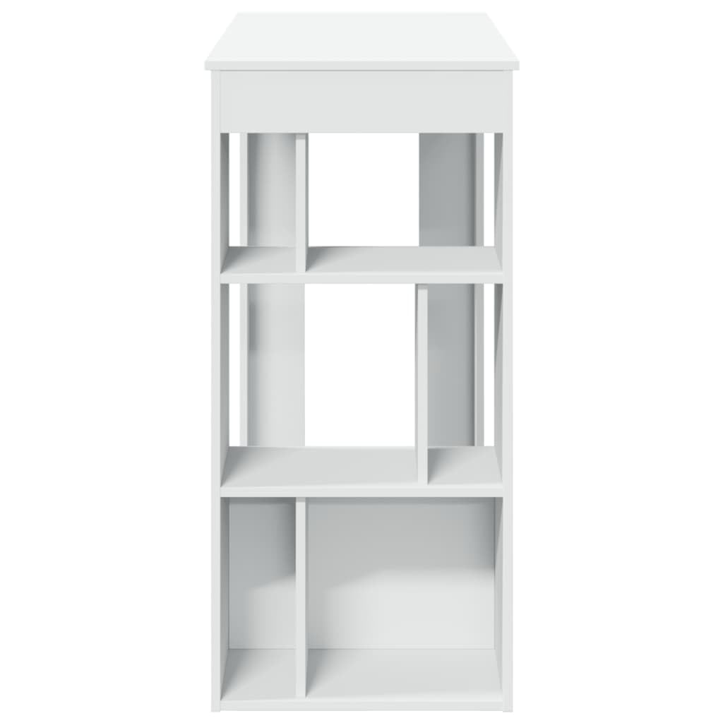 vidaXL Möbel Bartisch Weiß Holzwerkstoff 102x50x103,5 cm 6 Fächer