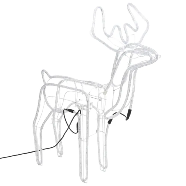 vidaXL Heim & Garten Weihnachtsrentier 2St warmweiß 87cm