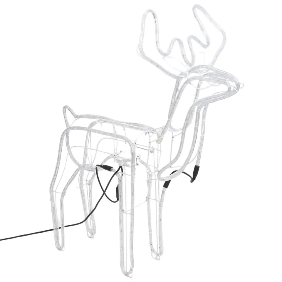 vidaXL Heim & Garten Weihnachtsrentier 2St warmweiß 87cm