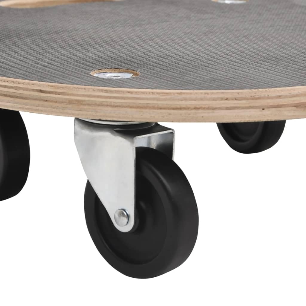 vidaXL Transportroller Rund 2 Stk Ø38x11,5 cm 250 kg Sperrholz