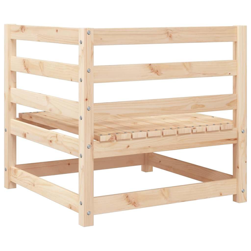 vidaXL Garten Ecksofa Modular Kiefer Massivholz Natur