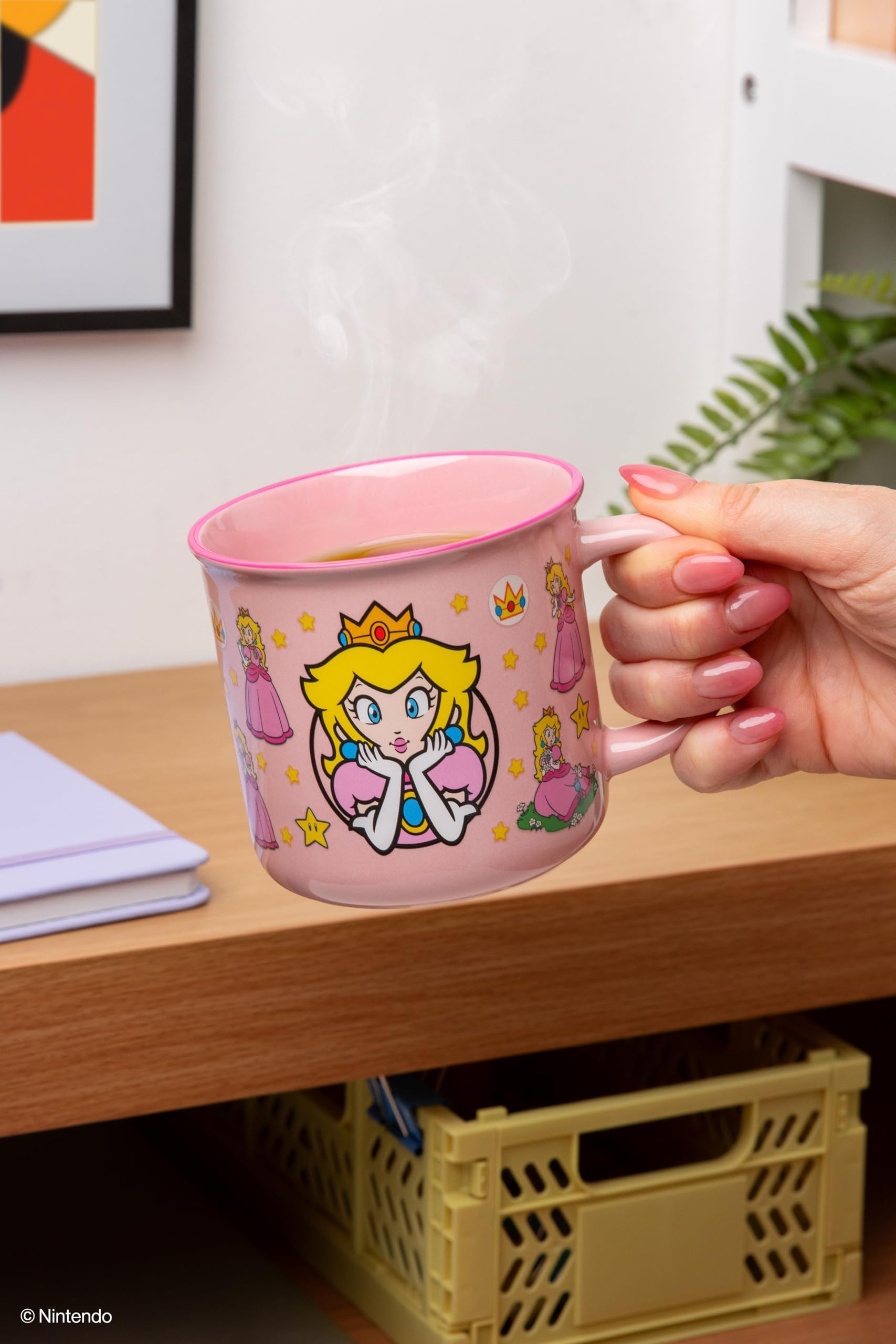 Paladone Super Mario Peach Tasse 300 ml rosa Thermoeffekt Keramik