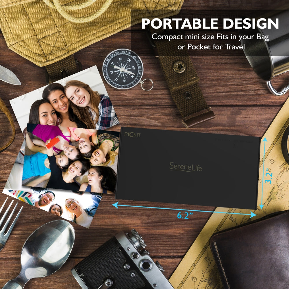 Serenelife PicKit22BK Fotodrucker Smartphone kabellos