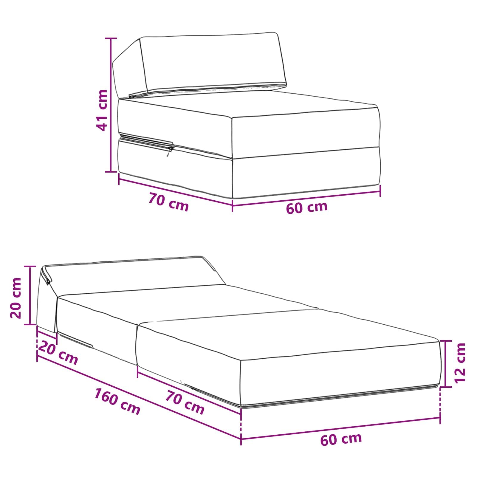 vidaXL Möbel Klappsofa Bett Schlafsofa Dunkelgrün 160 cm
