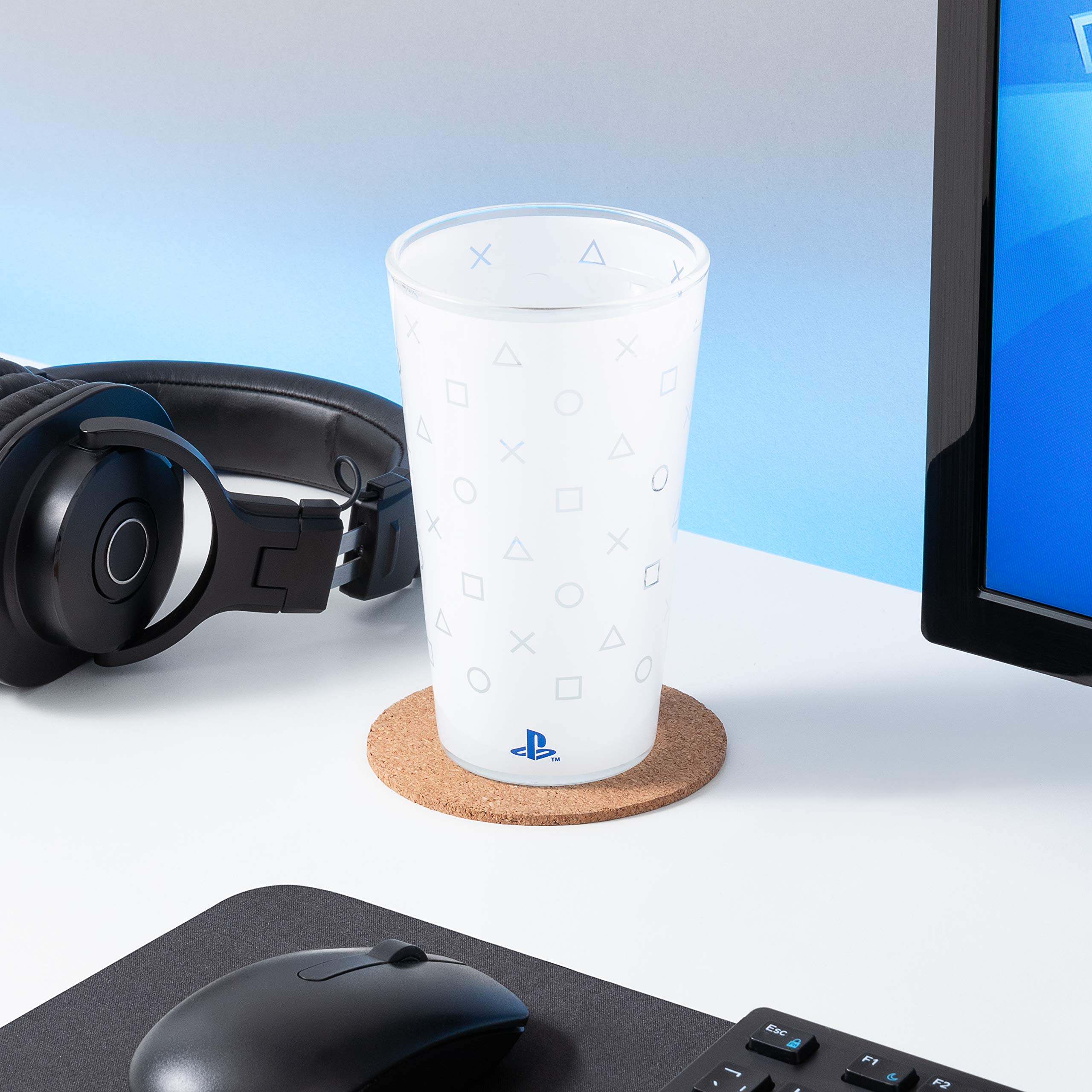 Paladone Drinkware PlayStation Tumbler 400 ml Weiß Symbole