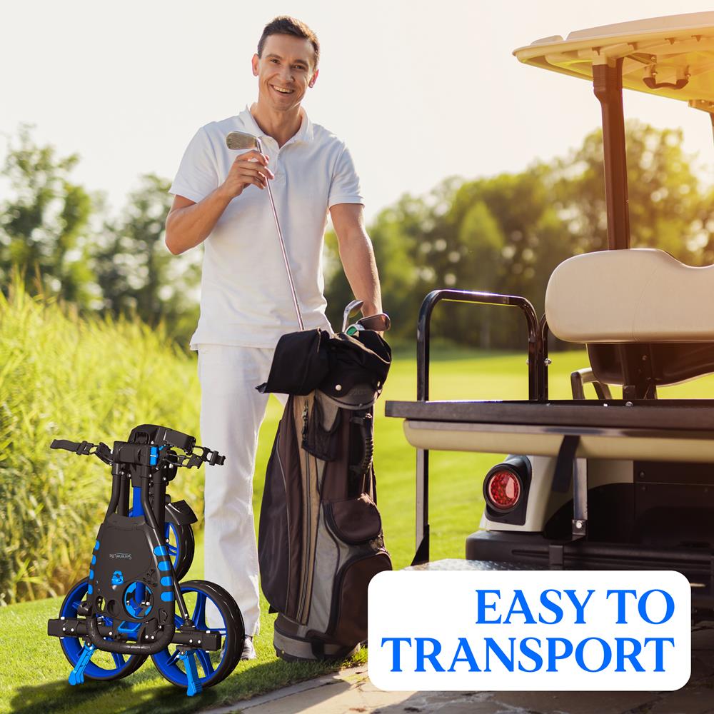 Serenelife Camping Golf Trolley 3-Rad Alu faltbar