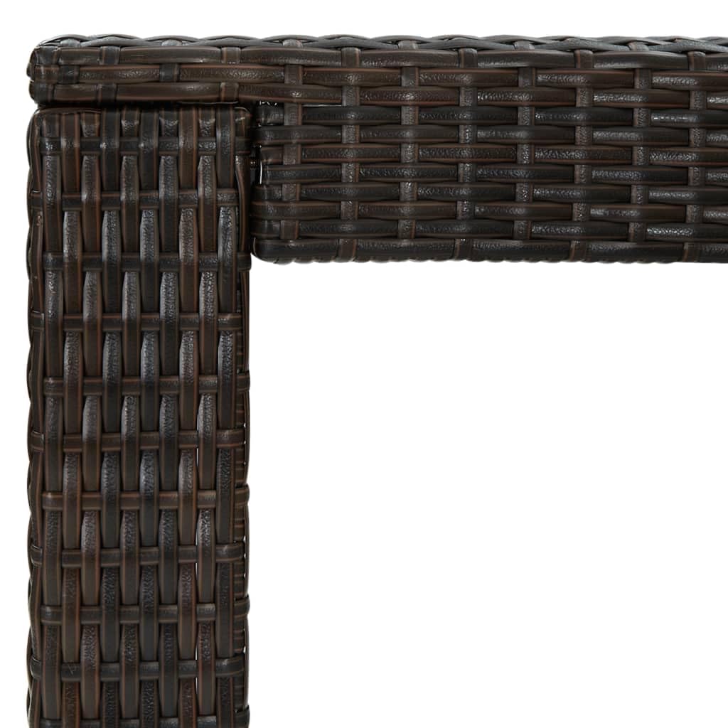 vidaXL Gartenbar-Set 5-tlg Poly Rattan braun Kissen