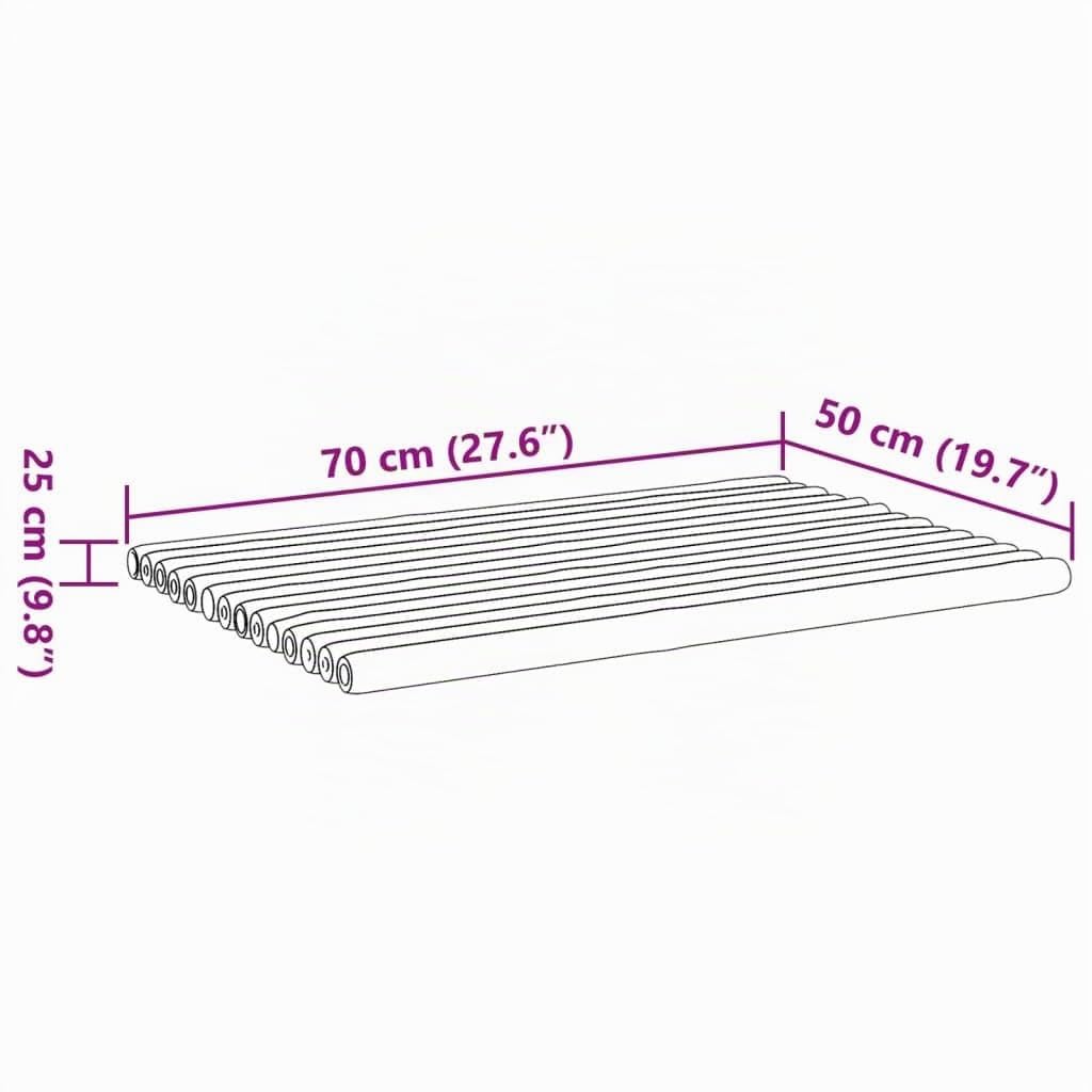 vidaXL Badematten Bambus 70x50cm 2 Stk. Latten Holz