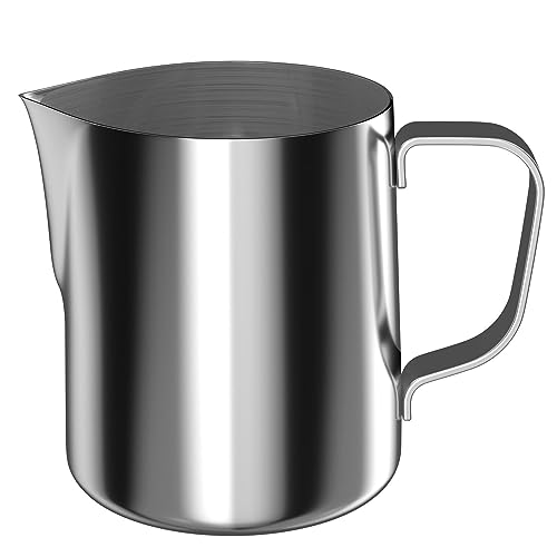 Intirilife Milchkännchen Edelstahl 350 ml Barista Krug