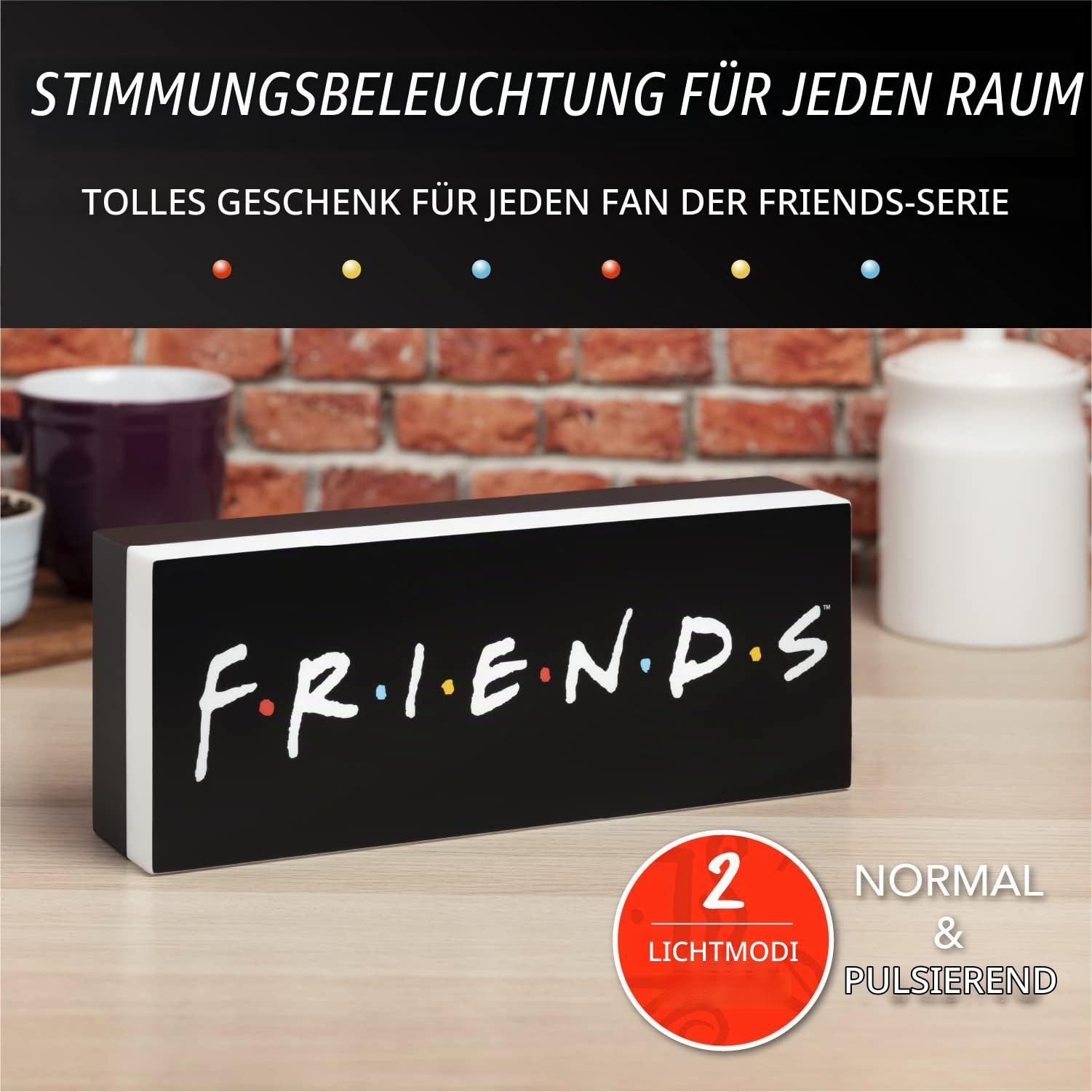 Paladone Lighting Friends Logo Leuchte USB Batterie