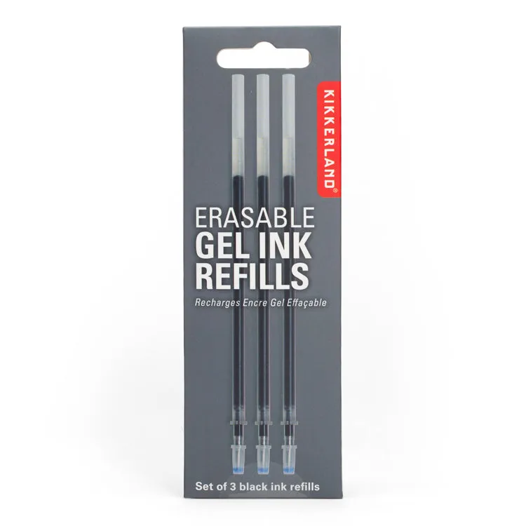 Kikkerland Erasable Ink Refills Tintenmine Schwarz 3er