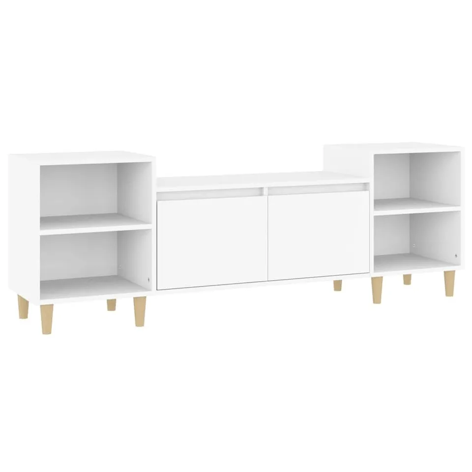 vidaXL Möbel TV-Schrank Lowboard Weiß 160x35x55 cm