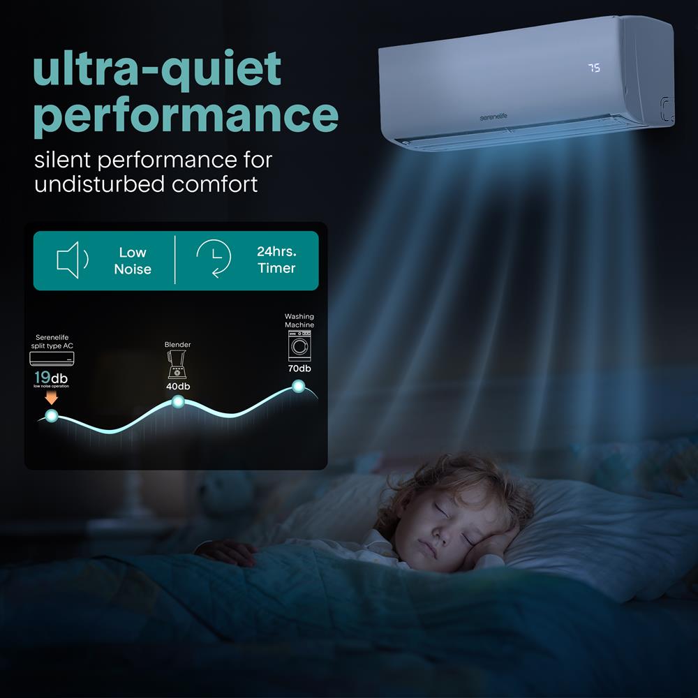 Serenelife Portable AC 9000 BTU Split-Klimaanlage mit WiFi Heizen