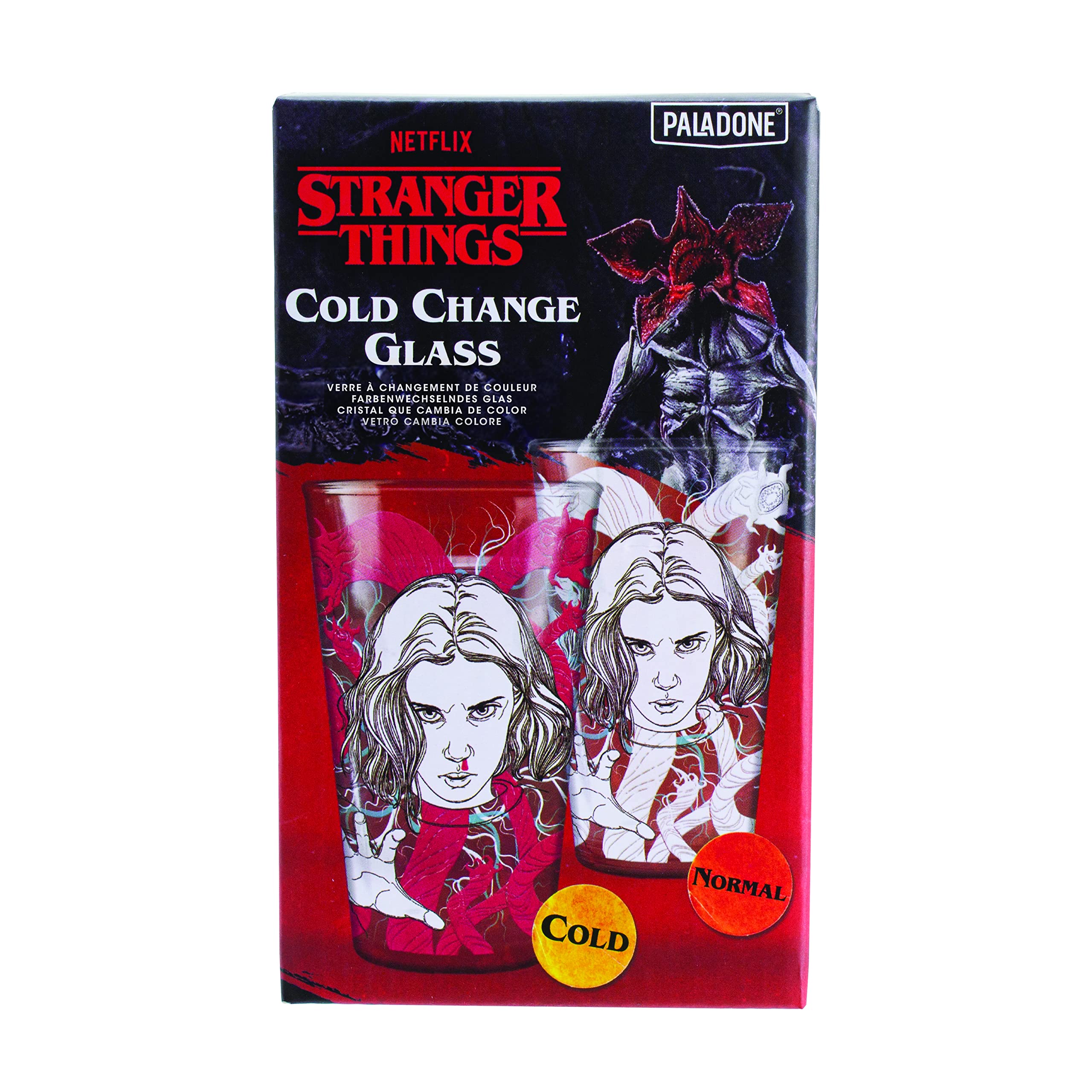 Paladone Drinkware Stranger Things Eleven Trinkglas Farbwechsel 450ml