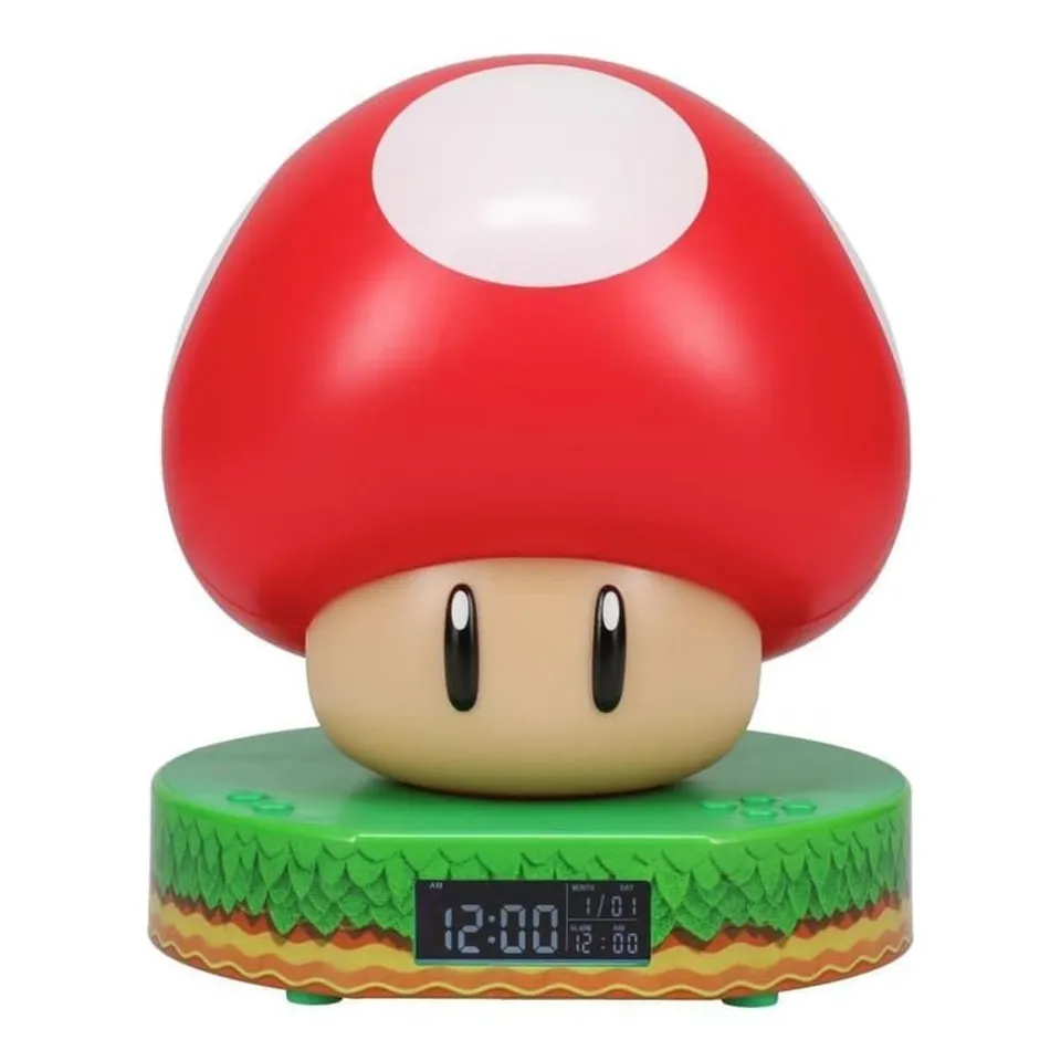 Paladone Super Mario Pilz Digitalwecker Sound Licht Geschenk