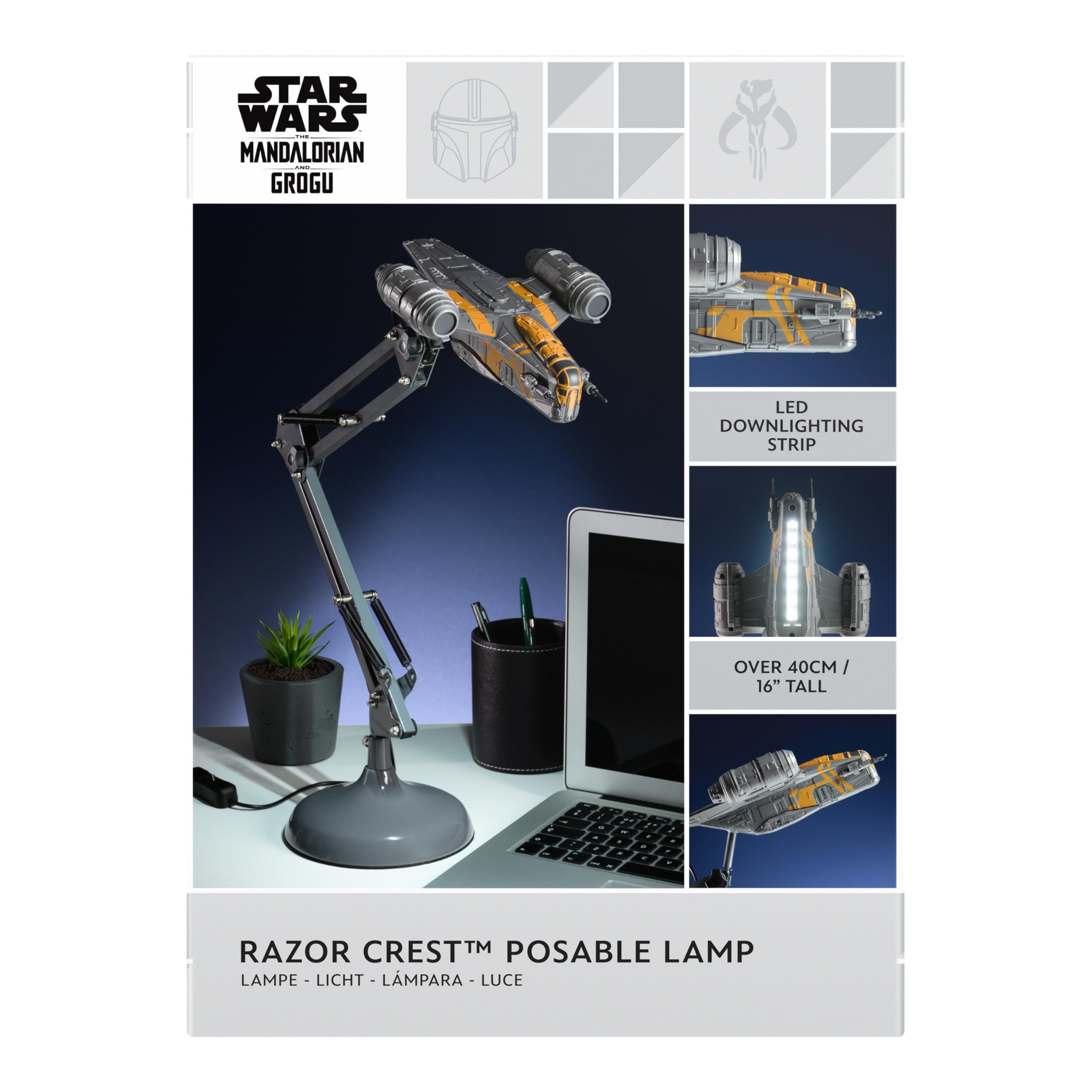 Paladone Razor Crest Schreibtischlampe Star Wars USB Licht