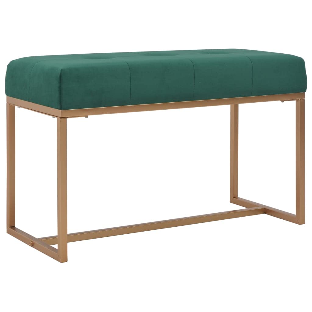 vidaXL Bank 80 cm Samt grün Polsterbank Eisen