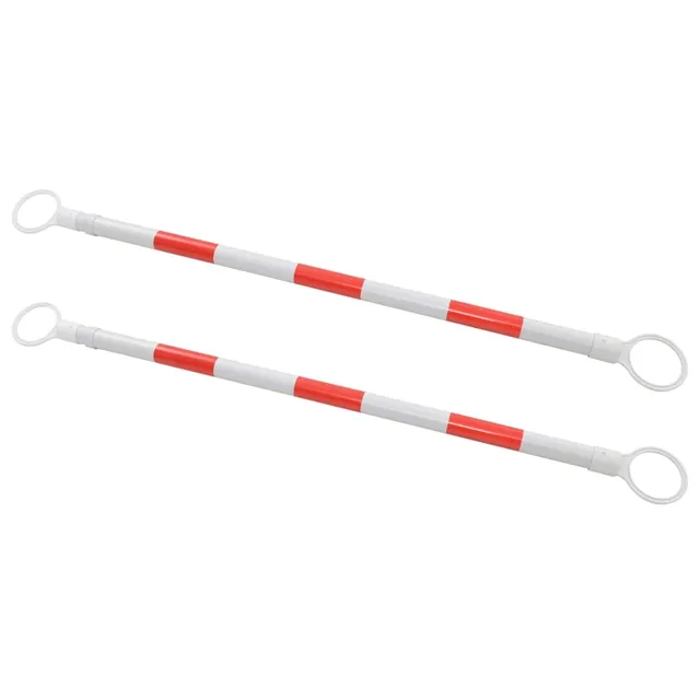 vidaXL Teleskopstange 130-215cm Absperrstange 2er Set ausziehbar