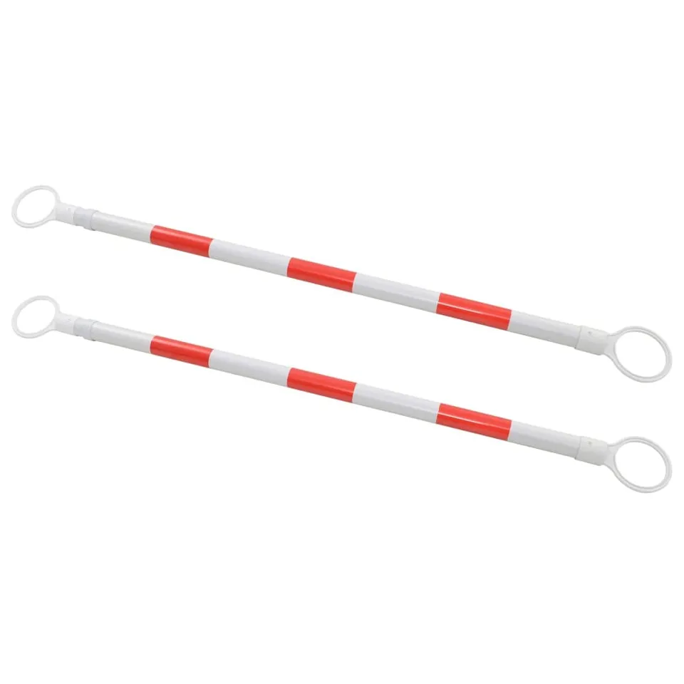 vidaXL Teleskopstange 130-215cm Absperrstange 2er Set ausziehbar
