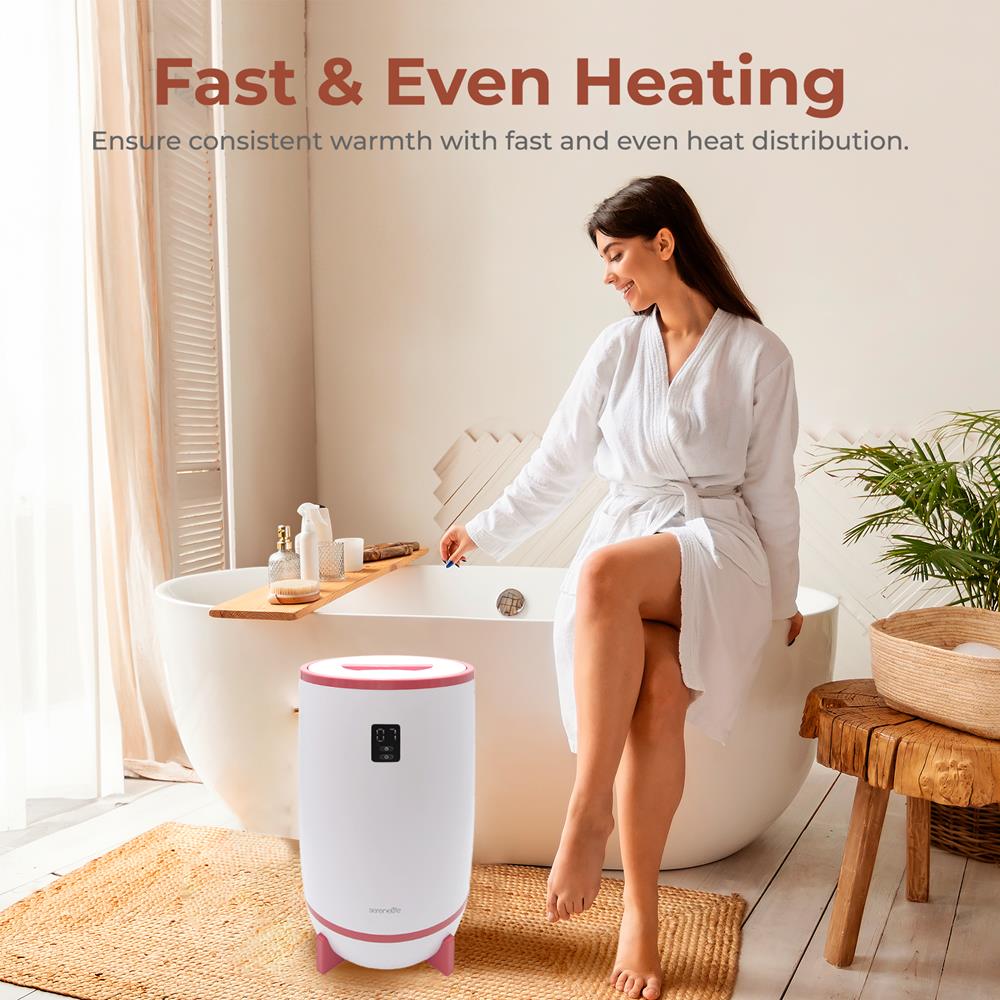 Serenelife Handtuchwärmer Pink Tuchwärmer 20L mit Timer
