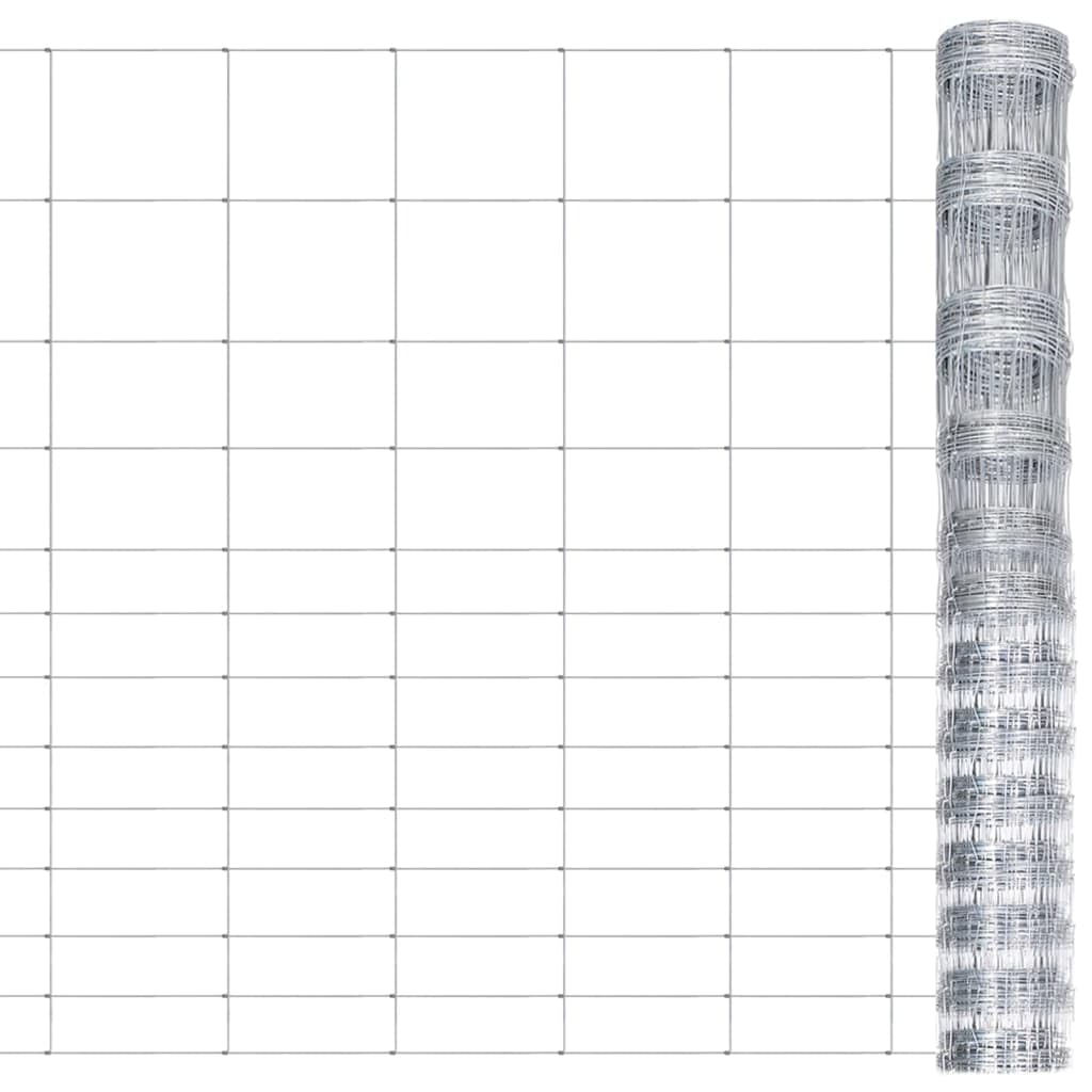 vidaXL Heim & Garten Gartenzaun 50x1,5m Drahtzaun verzinkt
