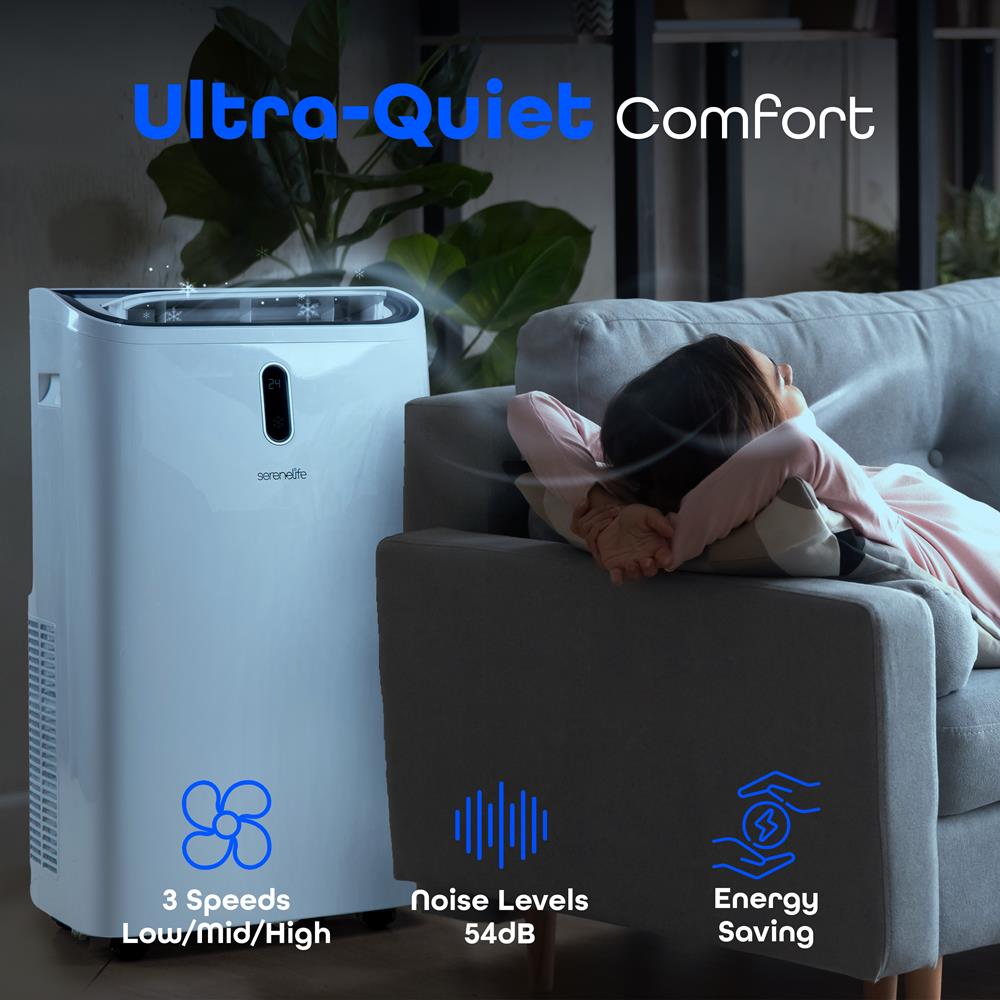 Serenelife Portable AC 12000 BTU Klimagerät Weiß Entfeuchter