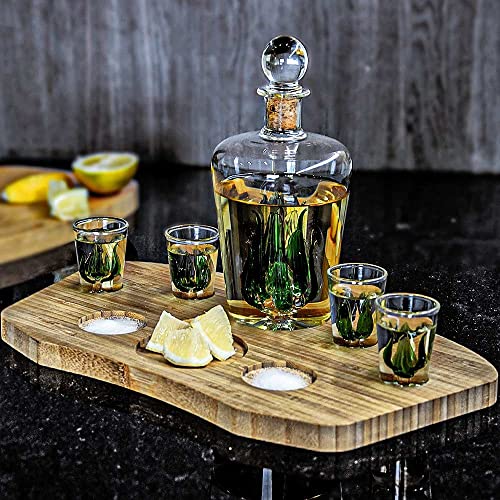 Mikamax Tequila Decanter Set 840 ml 4 Shotgläser