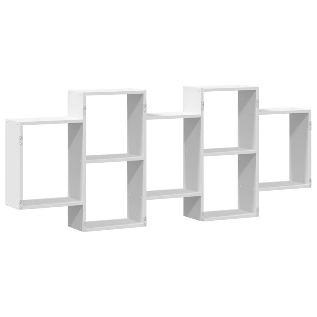 vidaXL Wandregal Weiß 159x18x65 cm Holzwerkstoff schwebend
