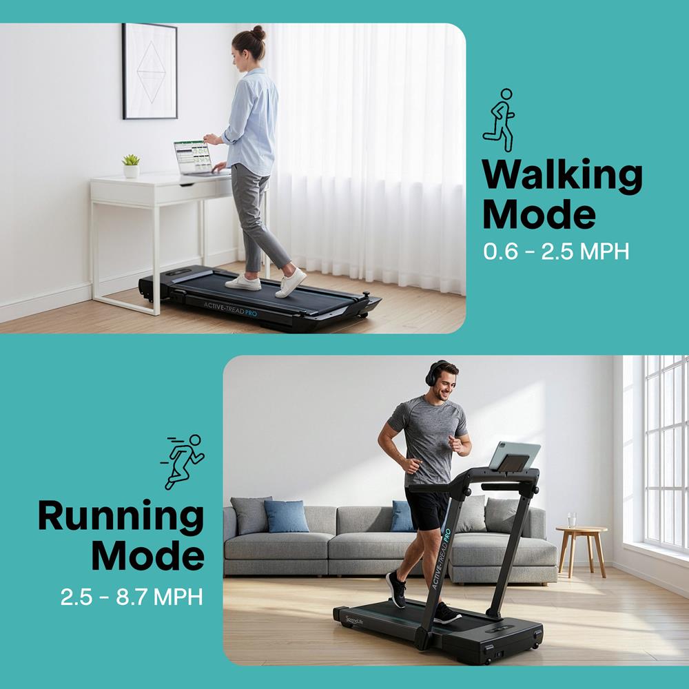 Serenelife Walking Pad Laufband 2,5 PS klappbar LED