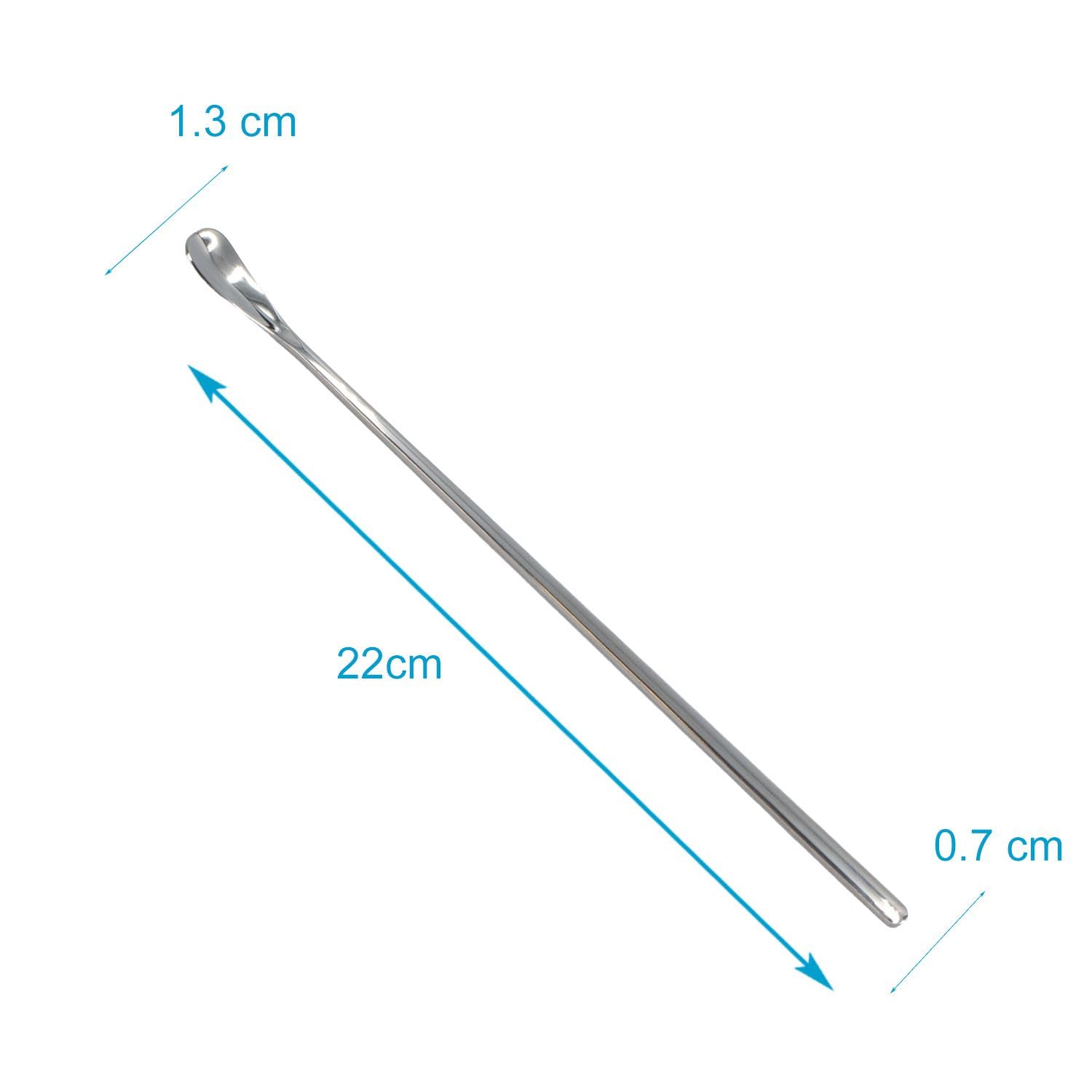 Intirilife Latte Macchiato Löffel Edelstahl 6er 22 cm Silber