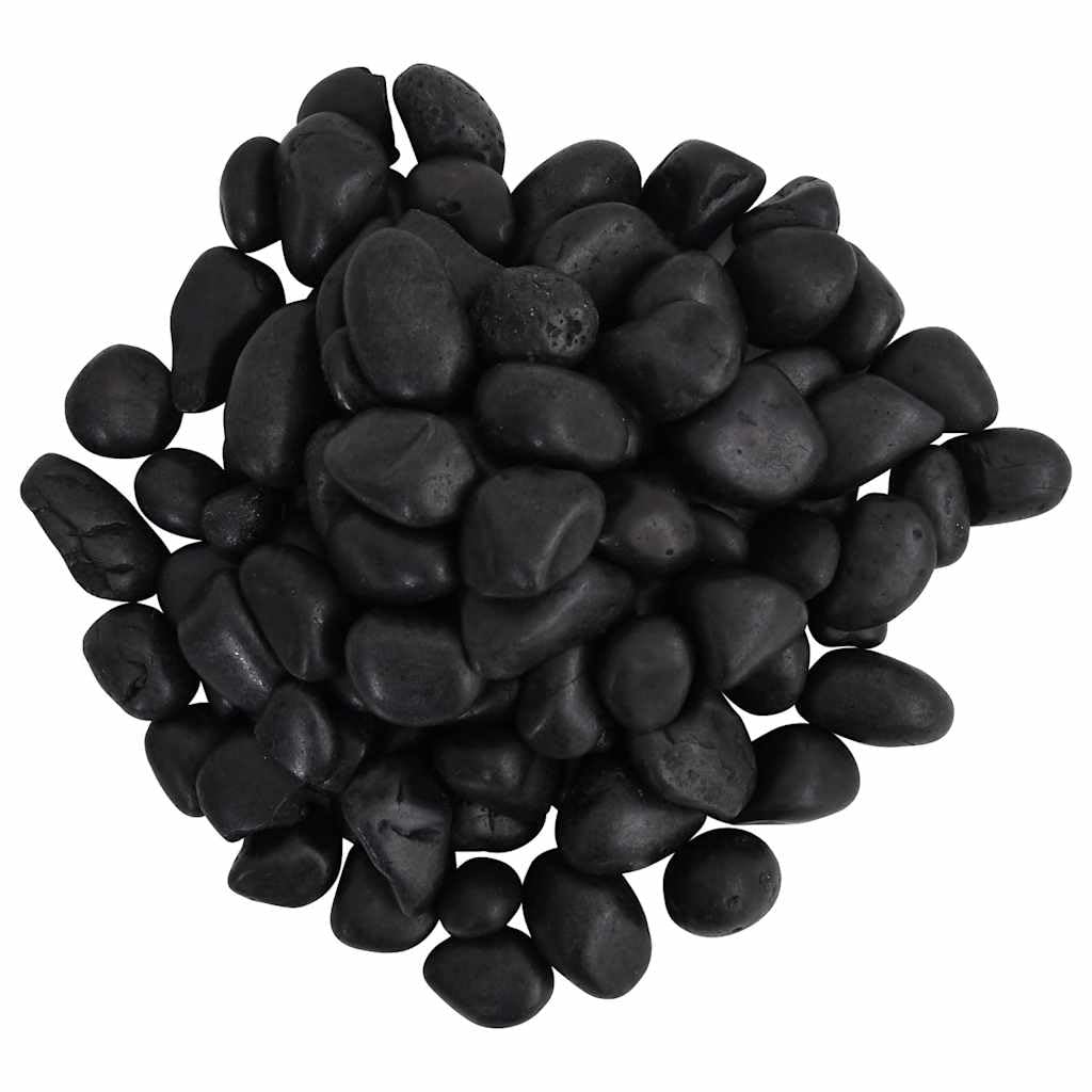 vidaXL Kieselsteine 2-5 cm 25 kg Deko Kies Schwarz poliert