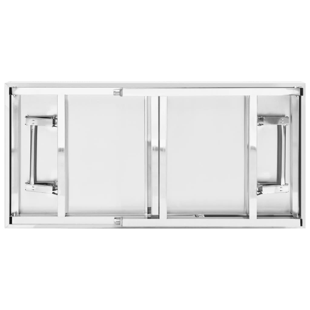 vidaXL Heim & Garten Küchen-Arbeitstisch 120x60x145 Edelstahl