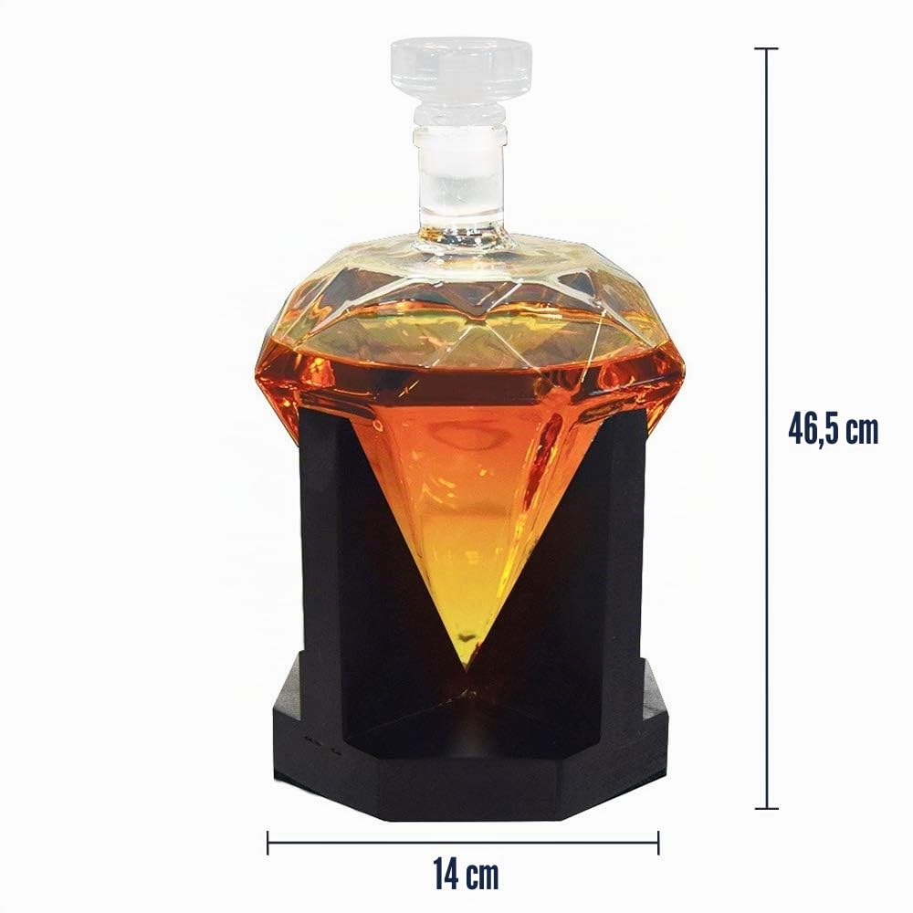 Mikamax Diamond Decanter Whisky Karaffe 850 ml Glas
