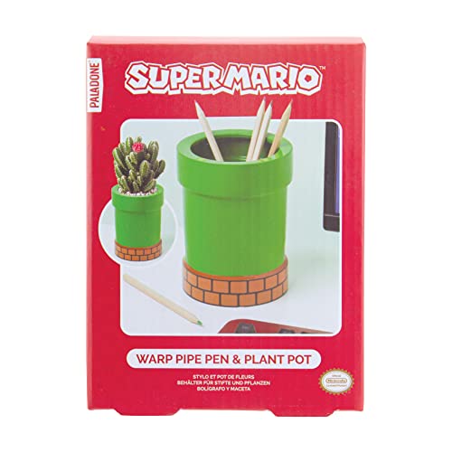 Paladone Super Mario Warp Pipe Blumentopf 15 cm Keramik grün
