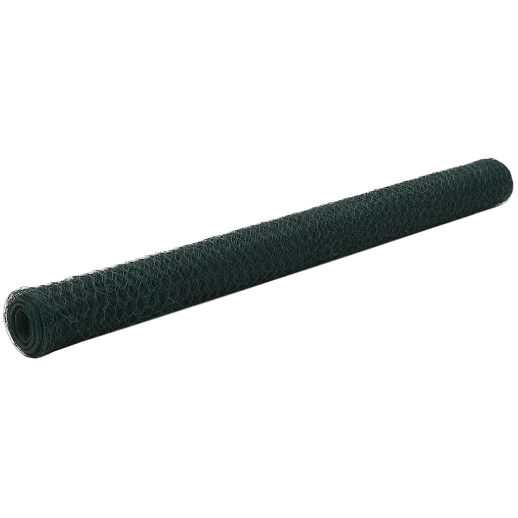 vidaXL Heim & Garten Maschendrahtzaun 25x0,5 m Silber verzinkt