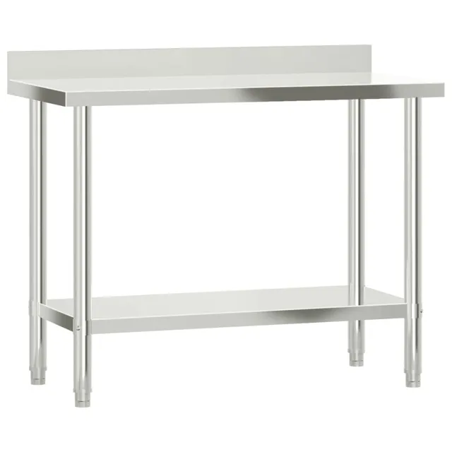 vidaXL Heim & Garten Arbeitstisch Edelstahl 110x55x93 cm Aufkantung