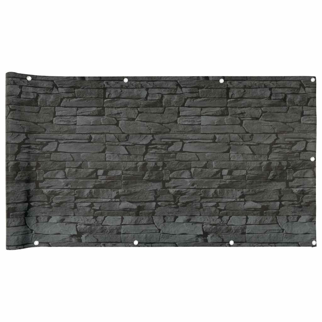 vidaXL Heim & Garten Sichtschutzmatte Grün Steinoptik PVC